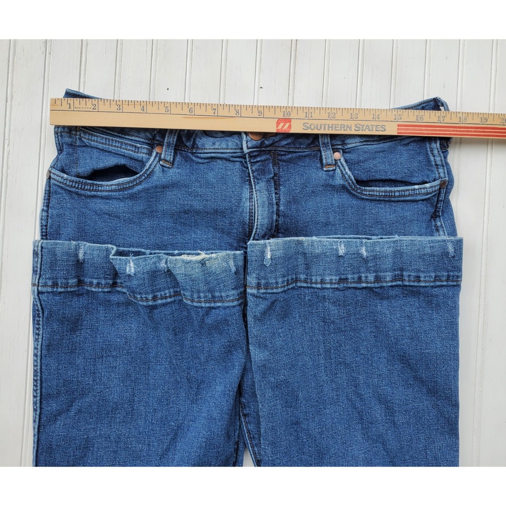 Wrangler Retro Womens High Rise Trouser Jeans Blue Wide Leg Denim Medium Wash - Picture 3 of 6